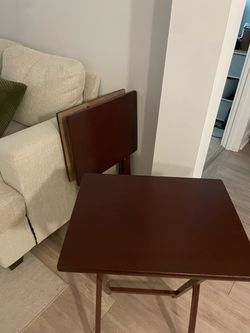 Folding TV Tray Tables Set of 3