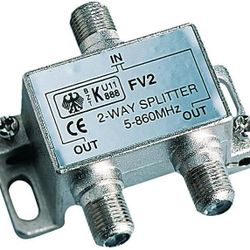 Glomex 2 Way Splitter TV - TV Or TV - FM - NEW