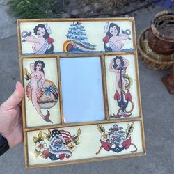 Sailor Jerry style, nude sailor mirror