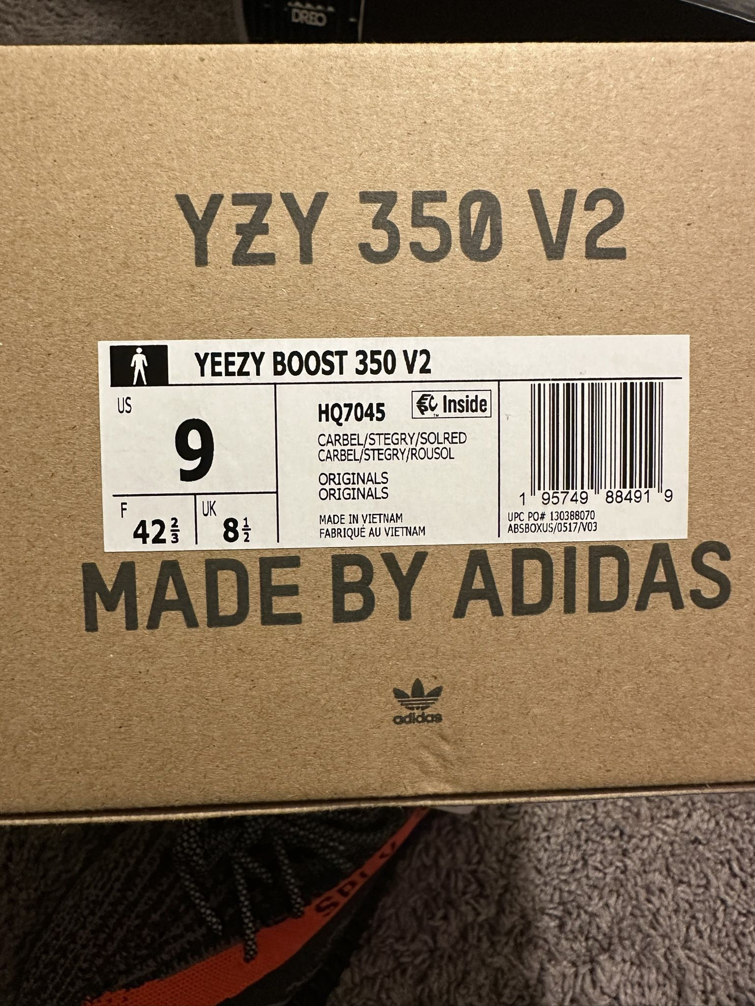 Yeezy 350 Reverse Carbon 9.5
