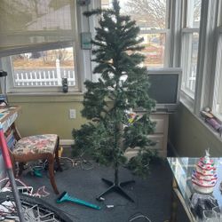 Free Prelit Artificial Christmas Tree 