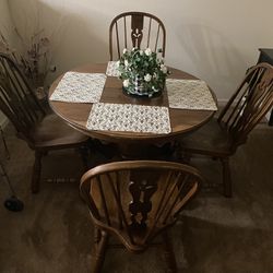 Oak Table And Chair Set