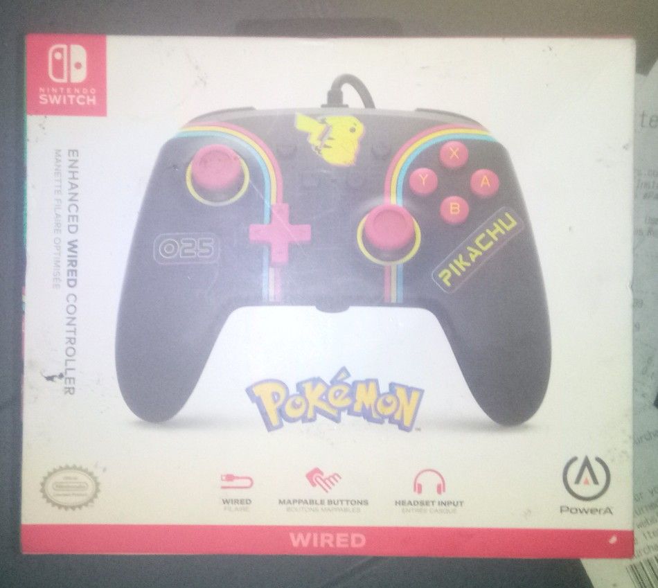 Limited Edition Nintendo Switch Wired Remote Featuring Pokemon Colorway