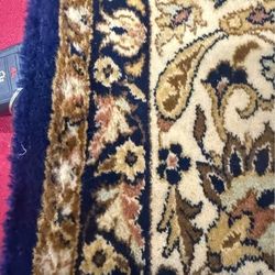 Traditional Blue and Gold Persian Style Area Rug