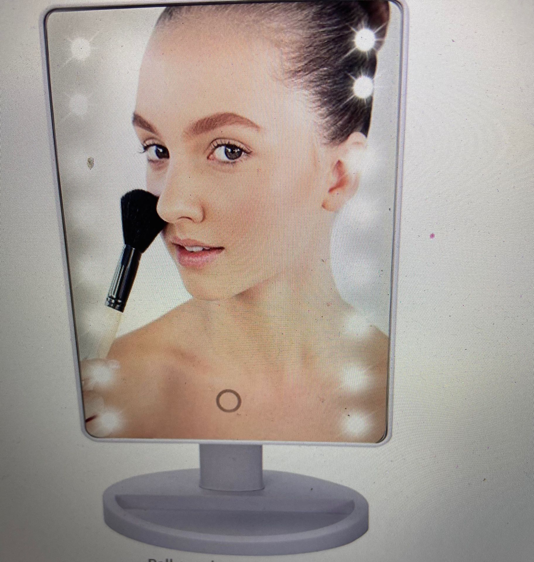 new LED makeup mirror, rotatable lighted vanity mirror smart touch screen 16 led lights adjustable brightness