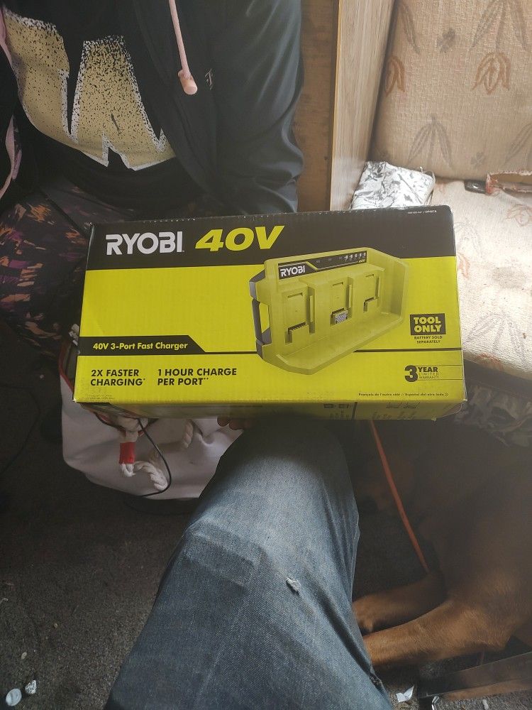 Ryobi 3 Port 40 Volt Fast Charger