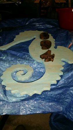 Handmade Wooden Seahorse Silhouette