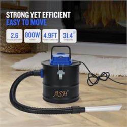 GoCampDirect Ash Vacuum Cleaner -2.6 Gallon Fireplace Ash Vac with 800w Powerful Hose Non-Woven Dust Separator | Dry Stove Vacuum for Fireplaces Pelle