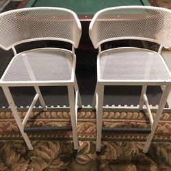 White Metal Stools