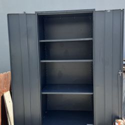 Industrial Metal Cabinet With Shelves