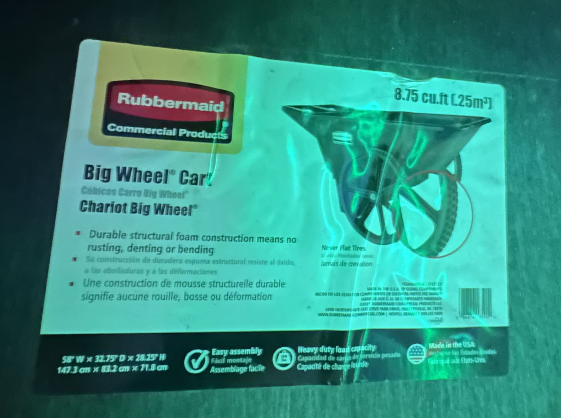 RUBBERMAID COMMERCIAL BIG WHEEL CART