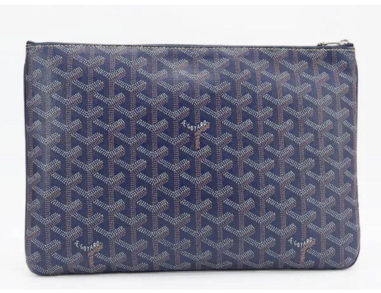 GOYARD SENAT MM Clutch Second Navy Blue Like New
