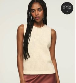 Lucky Brand sweater tank-100% cotton