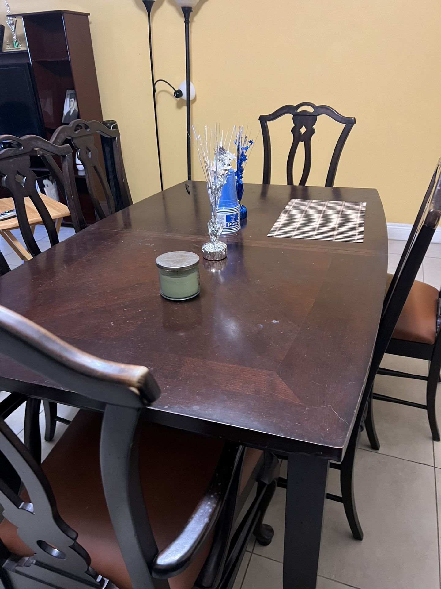 Great Wooden Dinner Dining Room Table With Chairs