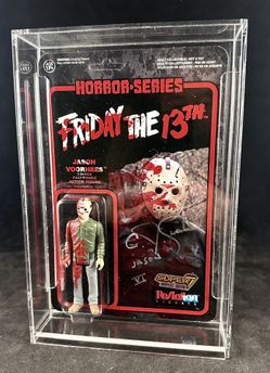 AUTOGRAPHED! Bloody Jason Voorhees ReAction NYCC Super7 Friday 13th