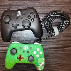 Two Wired Nintendo Switch Controllers