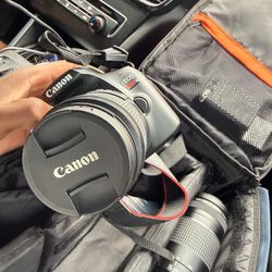 Canon EOS Rebel DSLR Camera with Lenses