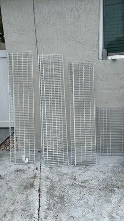 Wire Shelves With Wall Mounts And Brackets