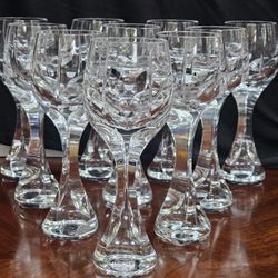 Set Of 10 NEPTUNE BACCARAT Large Wine Goblets