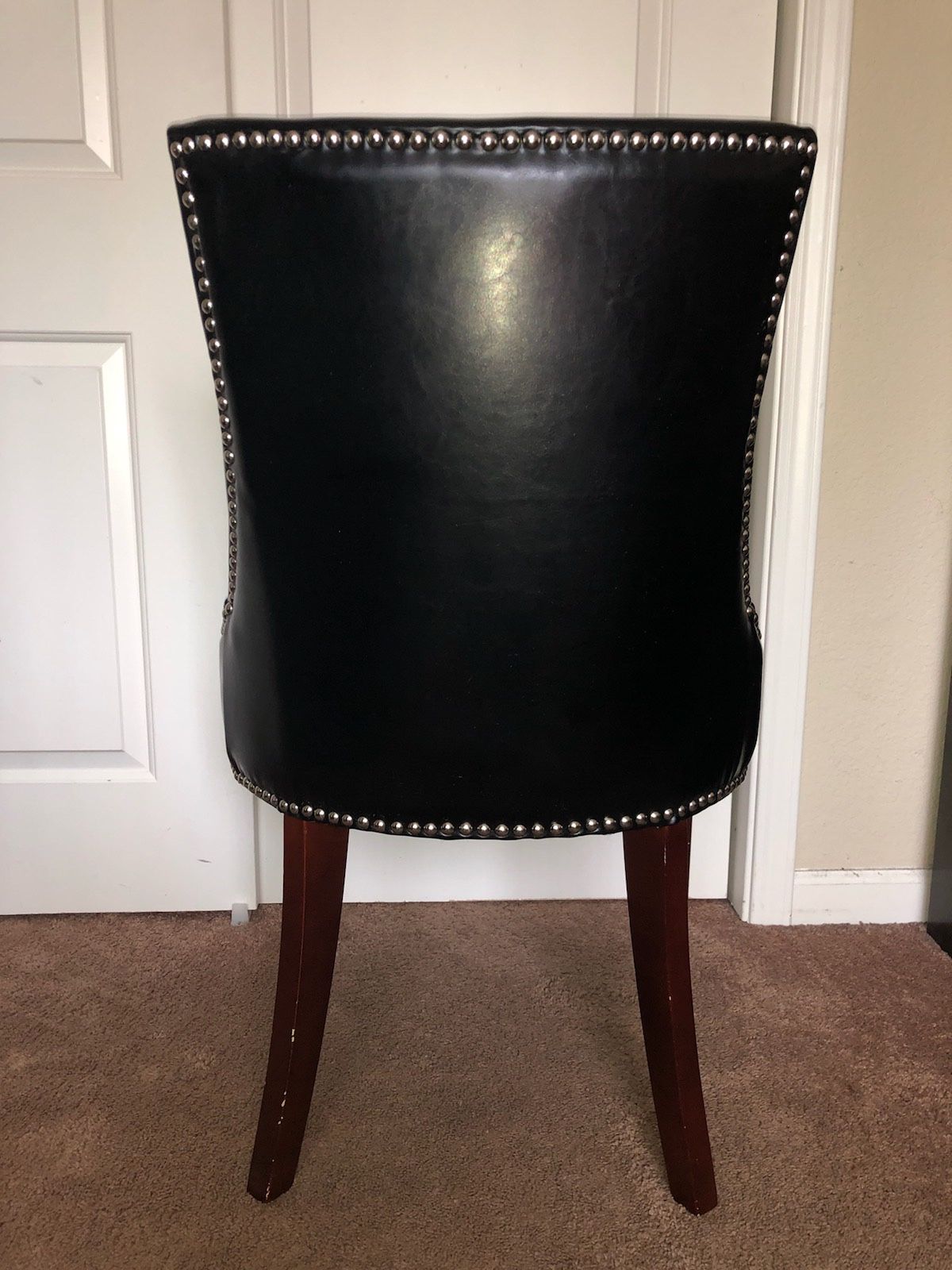 Black Faux Leather Chair w/Studs for Sale in San Francisco, CA OfferUp