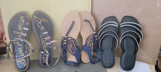 3 PAIRS OF WOMANS SANDALS SIZE 9 ALL IN GREAT CONDITION