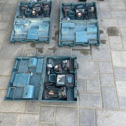 Used Makita Impact/ Drill Sets With Battery And Charger 