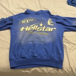 Blue Hellstar Hoodie Size L 