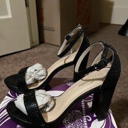 Black Studded Heels