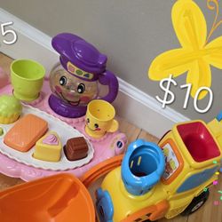 VTech Pretty Party Playset, Pop-a-Balls Bulldozer, and More Toys
