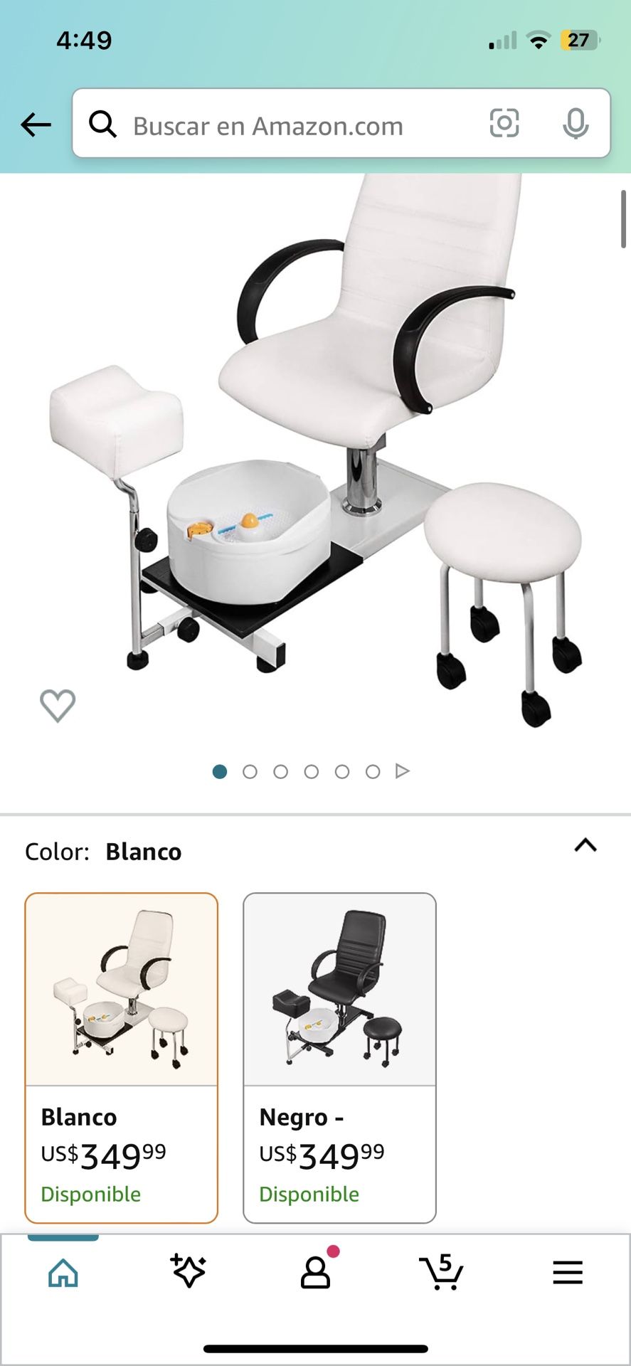 Silla Para Pedicure Sin Plomeria
