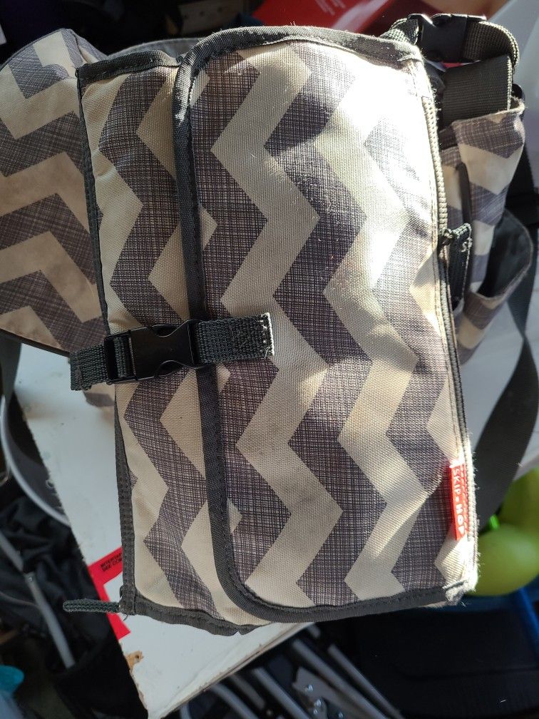 Well Loved Skip Hop Diaper Bag And Changing Pad
