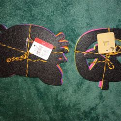 Felt Halloween Cat And Pumpkin 6 Packs