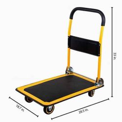 330 lbs. Capacity Platform Truck Hand Flatbed Cart Dolly Folding Moving Push Heavy-Duty Rolling Cart