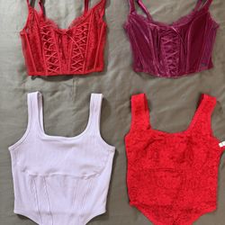 Bundle Of 4 Victorias Secret Corset Tops BRAND NEW - Size: Small DD