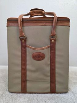 Vintage King Ranch Igloo Legend 24 Cooler Leather Monogram Canvas Case Rare