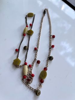 Beaded Multi-Strand Chain Necklace