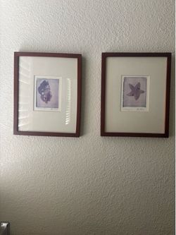 Framed signed artwork