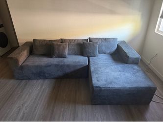 Gray Boneless  Couch