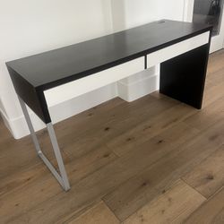 Black & White Two Drawer Desk 