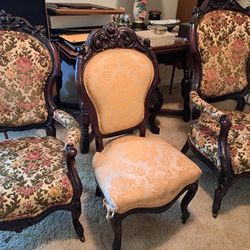 Three Antique/Vintage  Parlor Chairs