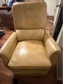 Nice leather gold recliner