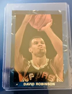 David Robinson 1989 Rookie Broder Blue Border Promo Card San Antonio Spurs