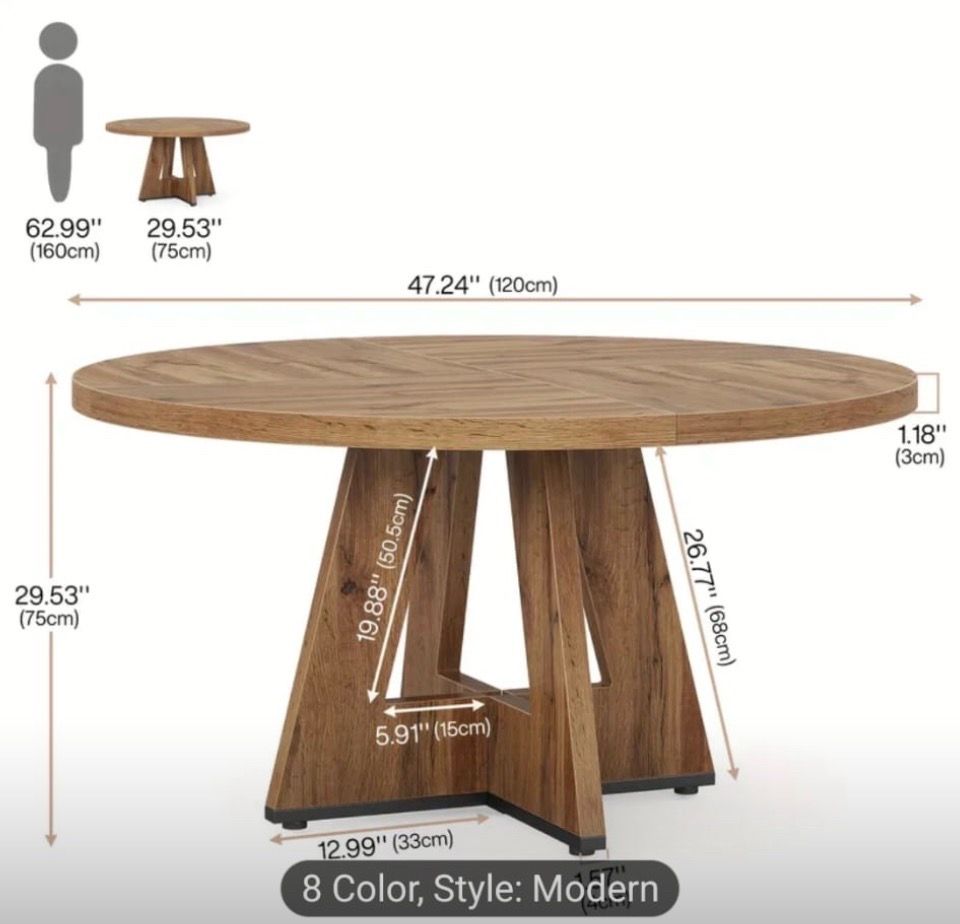 Wood dining table