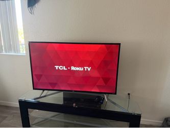 43 inch tv and entertainment table