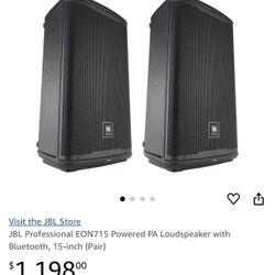 JBL EON 715 PAIR & NUMARK MIXSTREAM PRO GO PORTABLE DJ CONTROLLER W/ BATTERY