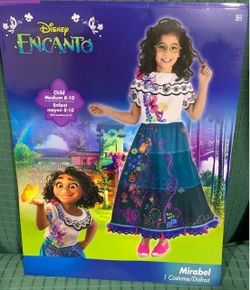 New Disney Encanto Mirabel Girls size medium 8/10 Costume dress and glasses