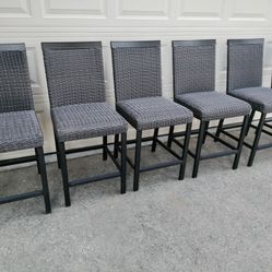6 outdoor patio counter height bar stools