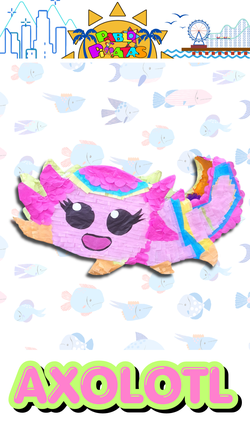 Custom Oxolotl Piñata Custom Axolotl Pinata Pinatas