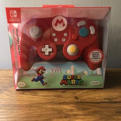 Wired Mario Themed GameCube Controller For Super Smash Bros Ultimate 