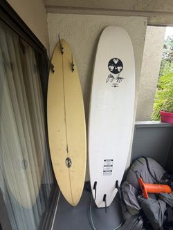 SURFBOARDS 7’5” & 8’ **WAX/SCRAPER INCLUDED**